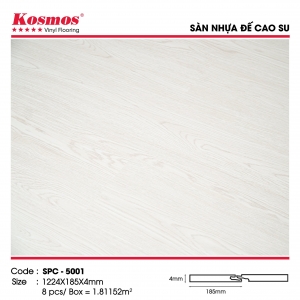 Sàn nhựa hèm khóa 4mm đế cao su Kosmos SPC 5001