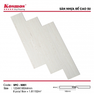 Sàn nhựa hèm khóa 4mm đế cao su Kosmos SPC 5001