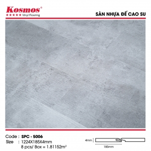 Sàn nhựa hèm khóa 4mm đế cao su Kosmos SPC 5006