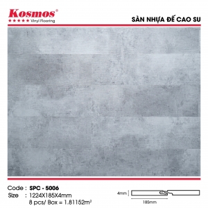 Sàn nhựa hèm khóa 4mm đế cao su Kosmos SPC 5006