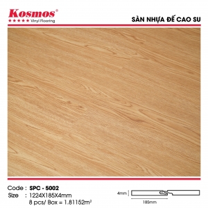 Sàn nhựa hèm khóa 4mm đế cao su Kosmos SPC 5002