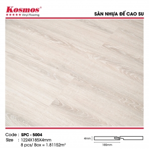 Sàn nhựa hèm khóa 4mm đế cao su Kosmos SPC 5004