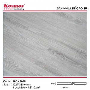 Sàn nhựa hèm khóa 4mm đế cao su Kosmos SPC 5005