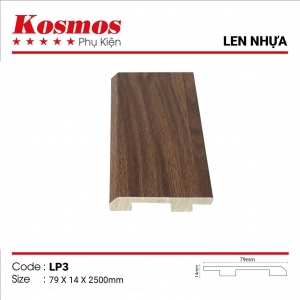 Len chân tường nhựa giả gỗ bản cao 79mm Mã LP3